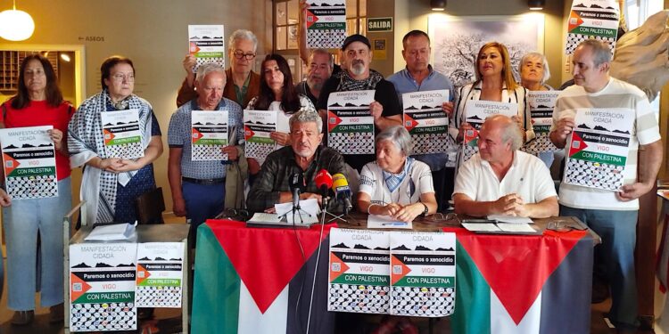 Más de 40 entidades salen el sábado de nuevo a la calle en Vigo por Palestina
