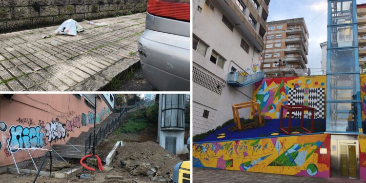 Marqués de Valterra, la calle olvidada de Vigo: sin ascensores, sin contenedores y sin limpieza