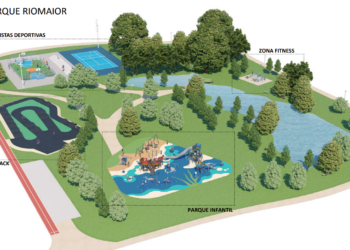 Novo parque para Riomaior: pistas, parque infantil, pump track, calistenia, sendas e rúas de atletismo