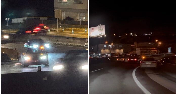 Así se ve la baliza V16 en uno de los puntos negros del área de Vigo y de las carreteras españolas