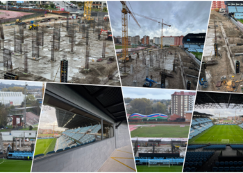 Así avanzan las obras de la grada de Gol desde el interior de Balaídos