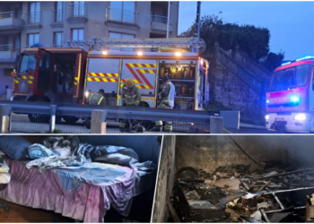 Un matrimonio, su hija y un agente, evacuados por un incendio en un edificio