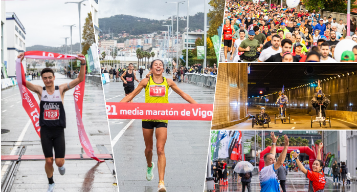 Camescasse y Pereira vencen a la lluvia y al viento en la Media Maratón de Vigo