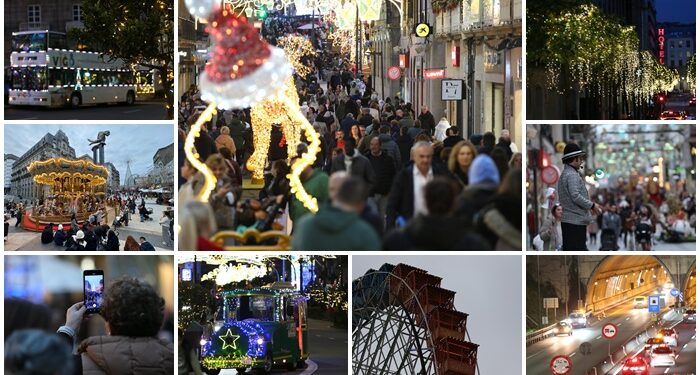 Primer lleno de la Navidad en Vigo con las atracciones (menos una) a pleno rendimiento y enfado de residentes