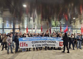 La CIG se moviliza en Vigo por las condiciones laborales de la seguridad privada 