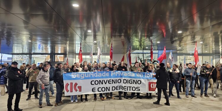 La CIG se moviliza en Vigo por las condiciones laborales de la seguridad privada 