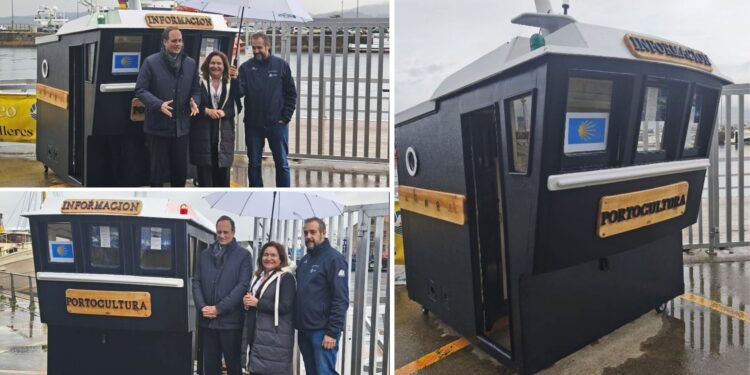 Portocultura estrena punto de información: un antiguo puente bateeiro al servicio de peregrinos y visitantes