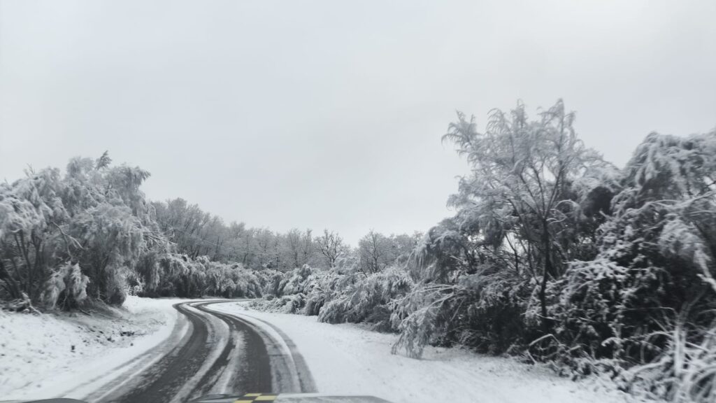 Nieve en las carreteras que unen Vigo con Ourense y la Meseta a tan solo unas horas de que comience el invierno astronómico (16:03 horas). Así ha amanecido este domingo gran parte de Galicia y los primeros copos de la temporada están afectando al tráfico rodado. Así, a las 11:00 horas de este 21 de diciembre hay varios tramos con restricciones.