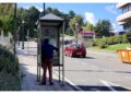 La inauguración de la primera cabina de teléfono en Vigo