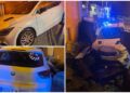 Aparatoso accidente en Vigo con un coche empotrado contra el muro de una casa