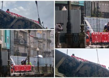 Adiós a un símbolo de la identidad de Vigo: los querubines abandonan ya el Paseo de Alfonso