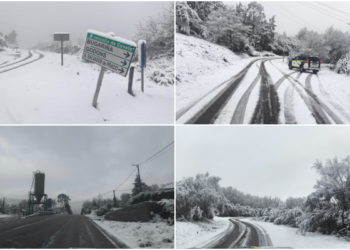 La nieve afecta a la conexión entre Vigo y Ourense: precaución en la A52 y N120