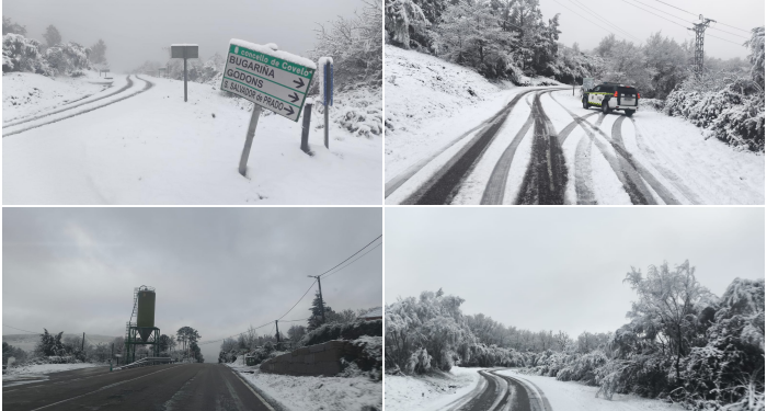 La nieve afecta a la conexión entre Vigo y Ourense: precaución en la A52 y N120
