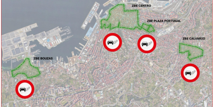 Así avanza (de forma desigual) la implantación de zonas de bajas emisiones en las ciudades gallegas