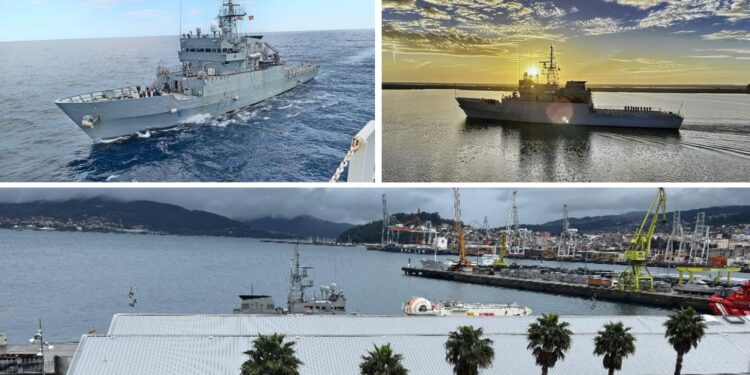 El centinela del Atlántico descansa en Vigo antes de su vuelta a Ferrol