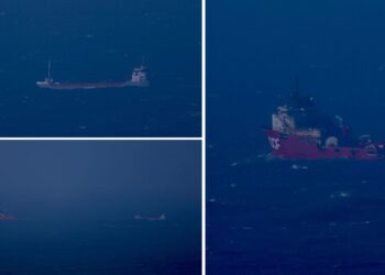 Agónico rescate en la boca de la ría de un carguero neerlandés que busca refugio tras quedar a la deriva en Portugal