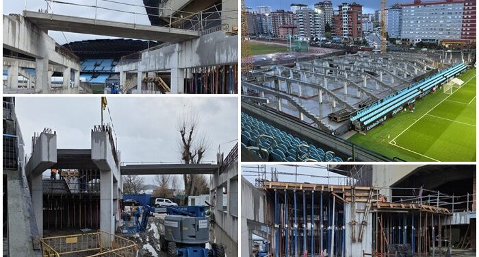 Así están las obras de la grada de Gol por dentro: «nuevo hito» con el primer forjado de hormigón