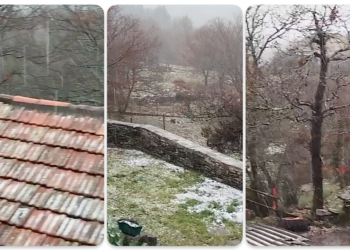 Ya nieva en A Cañiza