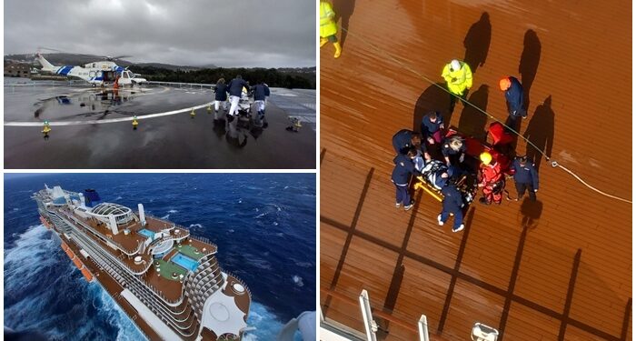 Evacúan a un crucerista al hospital de Vigo cuando el buque navegaba a la altura de Cabo Silleiro