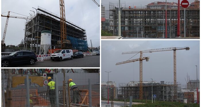 La «doble velocidad» en las obras de vivienda de Navia: el primer bloque ya vislumbra y otro, con cambios